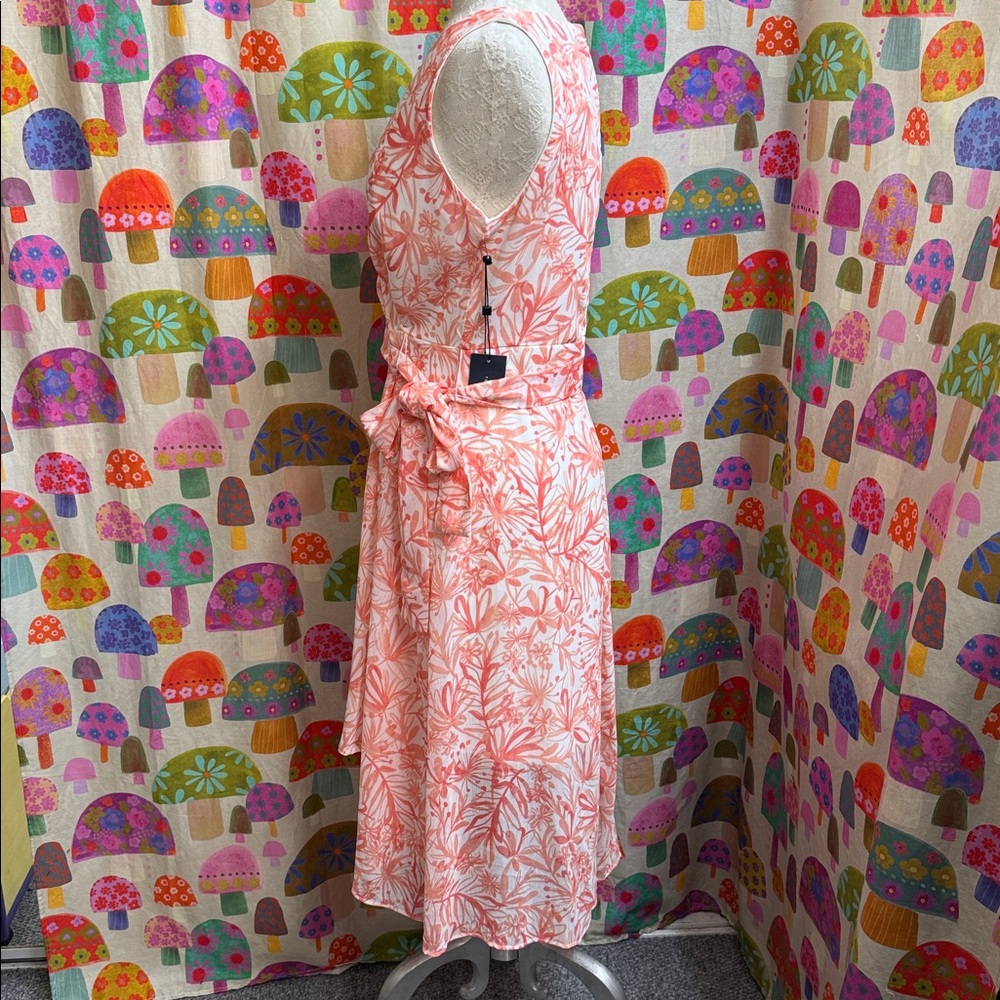 Tommy Hilfiger Sleeveless Layered Faux Wrap Floral Dress. Size 6. NWT - Picture 7 of 11